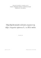 prikaz prve stranice dokumenta Hipolipidemijski učinak arganovog ulja (Argania spinosa L.) u BL6 miša