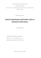 prikaz prve stranice dokumenta KASKO OSIGURANJE CESTOVNIH VOZILA U REPUBLICI HRVATSKOJ