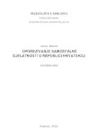 prikaz prve stranice dokumenta OPOREZIVANJE SAMOSTALNE DJELATNOSTI U REPUBLICI HRVATSKOJ