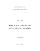 prikaz prve stranice dokumenta FAKTORI RIZIKA NA PRIMJERU MIKROPIVOVARE U KARLOVCU