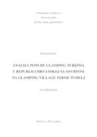 prikaz prve stranice dokumenta ANALIZA PONUDE GLAMPING TURIZMA U REPUBLICI  HRVATSKOJ S OSVRTOM NA GLAMPING VILLAGE TERME TUHELJ