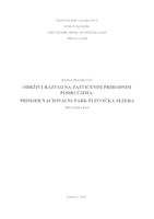 prikaz prve stranice dokumenta ODRŽIVI RAZVOJ NA ZAŠTIĆENIM PRIRODNIM PODRUČJIMA: PRIMJER NACIONALNI PARK PLITVIČKA JEZERA
