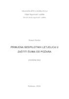 prikaz prve stranice dokumenta PRIMJENA BESPILOTNIH LETJELICA U ZAŠTITI ŠUMA OD POŽARA