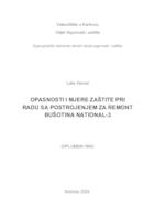 prikaz prve stranice dokumenta OPASNOSTI I MJERE ZAŠTITE PRI RADU S POSTROJENJEM ZA REMONT BUŠOTINA NATIONAL-3