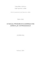 prikaz prve stranice dokumenta UTJECAJ PRODUKATA GORENJA NA ZDRAVLJE VATROGASACA