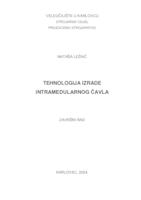 prikaz prve stranice dokumenta TEHNOLOGIJA IZRADE INTERMEDULARNOG ČAVLA