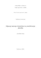 prikaz prve stranice dokumenta UTJECAJ RAZVOJA INDUSTRIJE NA ONEČIŠĆENJE OKOLIŠA 