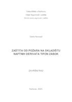 prikaz prve stranice dokumenta ZAŠTITA OD POŽARA NA SKLADIŠTU NAFTNIH DERIVATA TIFON ZABOK