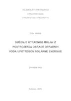 prikaz prve stranice dokumenta SUŠENJE OTPADNOG MULJA IZ POSTROJENJA OBRADE OTPADNIH VODA UPOTREBOM SOLARNE ENERGIJE