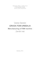 prikaz prve stranice dokumenta Izrada FDM uređaja 