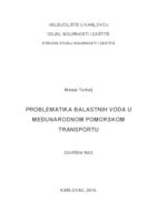 prikaz prve stranice dokumenta Problematika balastnih voda u međunarodnom pomorskom transportu