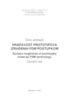 prikaz prve stranice dokumenta Hrapavost prototipova izrađenih FDM postupkom