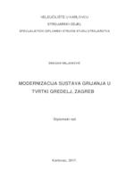 prikaz prve stranice dokumenta Modernizacija sustava grijanja u tvrtki Gredelj - Zagreb