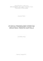 prikaz prve stranice dokumenta Utjecaj financijske krize na hrvatsko tržište kapitala