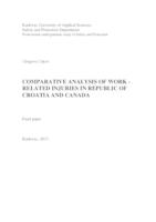 prikaz prve stranice dokumenta Komparativna analiza ozljeda na radu Republike Hrvatske i Kanade