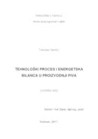 prikaz prve stranice dokumenta Tehnološki proces i energetska bilanca u proizvodnji piva