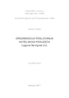prikaz prve stranice dokumenta Organizacija poslovanja hotelskog poduzeća Laguna Novigrad d.d.